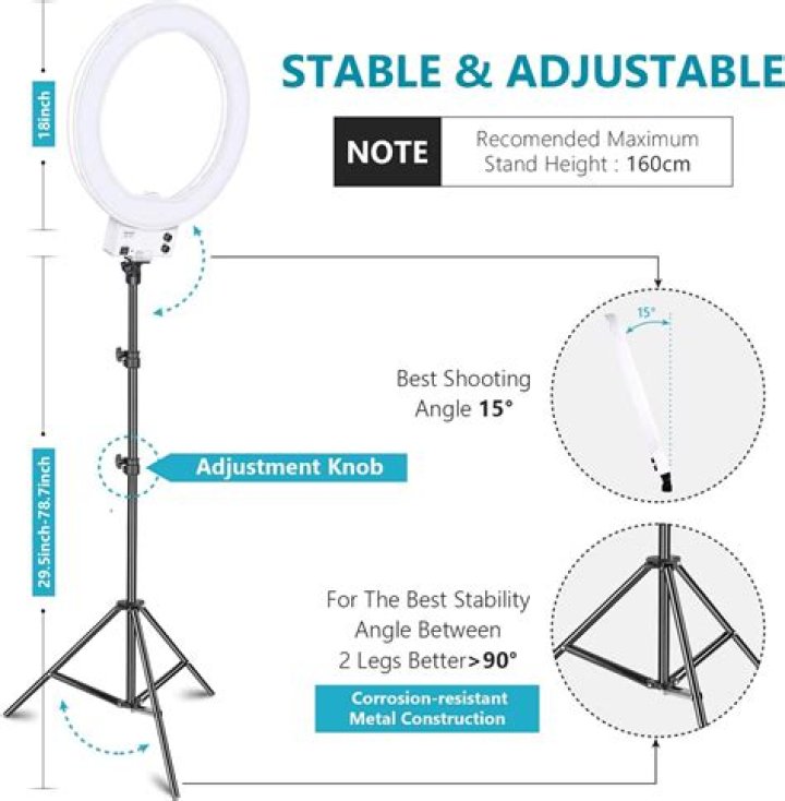 Adjustable angle for Ring Light for onlyfans