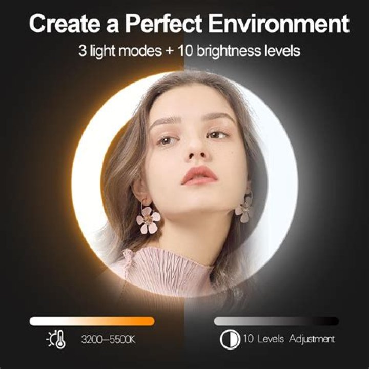 Ring light Modes with Brightness levels( Dimmable )